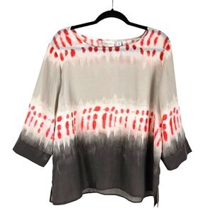 Chicos Multicolor Lightweight Boatneck Top